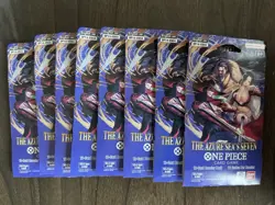 One Piece TCG The Azure Sea’s Seven OP-14 Sleeved Booster Pack Lot Of 8 Sealed - Image 1
