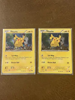 x2 Pokemon Pikachu TCG Promo Card 6/12 Holo 2015 Edition - Image 1