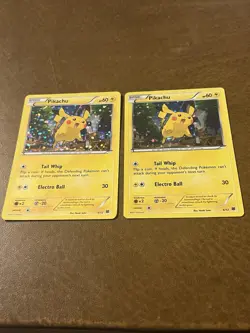 x2 Pokemon Pikachu TCG Promo Card 6/12 Holo 2015 Edition - Image 2