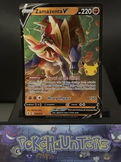 Pokemon Card Zamazenta V 018/025 Celebrations Ultra Rare Near Mint - Image 1