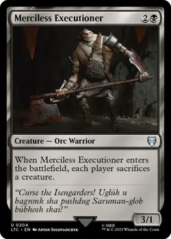 NM Merciless Executioner, MTG, Lord of the Rings, Magic the Gathering, 204 - Image 1