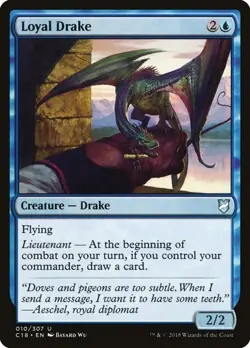 NM Loyal Drake, MTG, Commander 2018, Magic the Gathering, 10 - Image 1