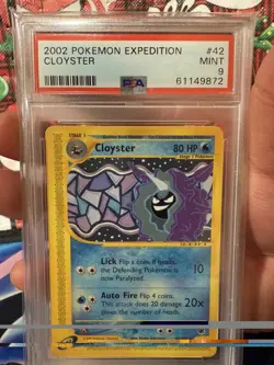 2002 Pokemon Expedition Cloyster #42/165 Non Holo PSA 9 Mint - Image 1