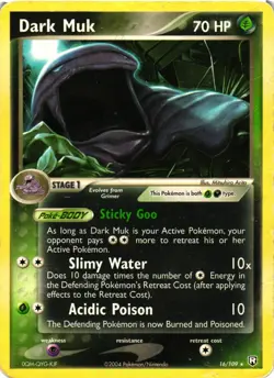 Pokemon TCG Dark Muk 16/109 Rare Team Rocket Returns HEAVY DMG - Image 1