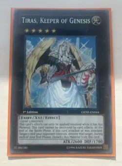 YUGIOH 1st Ed GENF-EN044 SECRET RARE TIRAS, KEEPER OF GENESIS - Image 1