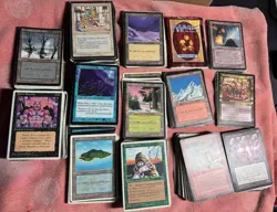 VINTAGE Magic The Gathering Card Lot 485 cards, 4th Edition to Mirage - Image 1