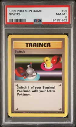 1999 POKEMON BASE SET UNLIMITED #95 SWITCH PSA 8 - Image 1
