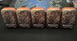 🔥🔥Lot of 5 Portgas.D.Ace Tins One Piece: Tin Pack Set Vol. 2 -Factory Sealed - Image 1