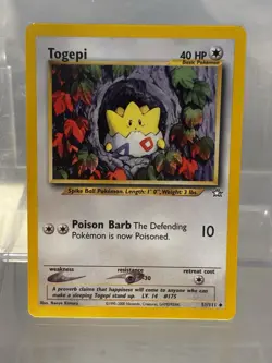 Pokemon Togepi Neo Genesis Unlimited Regular Uncommon 40 HP Card 51/111 English - Image 1