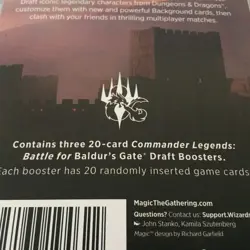NEW Magic the Gathering Commander Legends D&D Battle for Baldur's Gate Draft - Image 4