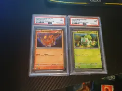 151 Promo Card Bundle: Bulbasaur, Charmander, SVP046 SVP047 PSA 9 Sequential - Image 1