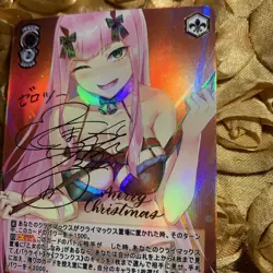 002 Zero Two Darling in the Franxx Wings GODDESS Anime ACG Holo Card Christmas - Image 2