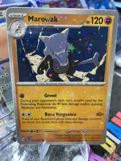 Pokemon Marowak (73/187) Stellar Crown TCG x SPARKLE HOLO - Image 1