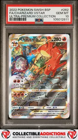 2022 Pokemon Swsh Black Star Promo #262 Charizard Vstar PSA 10 - Image 1