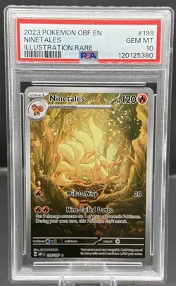 Pokemon: Ninetales Illustration Rare IR 199/197 PSA 10 GEM MINT Obsidian Flames - Image 1