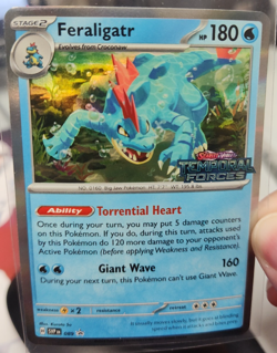 2024 Pokemon Feraligatr Scarlet & Violet Temporal Forces Prerelease Holo - Image 1