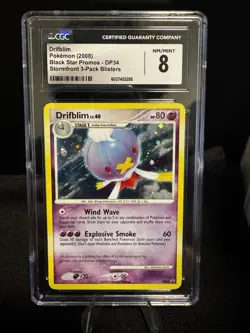 Pokemon TCG Drifblim DP34 2008 Stormfront 3 Pack Blister Promo CGC MINT 8 - Image 1