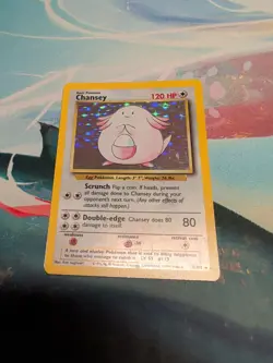 1999 VINTAGE POKEMON TCG CHANSEY 3 BASE SET HOLO RARE HP - Image 1