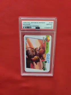 GEM MINT Pokemon: Magmar #105 Japanese Bandai Carddass Vending 1998 - PSA 10 - Image 4