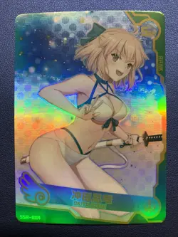 Okita Souji Fate Goddess CCG TCG SSR 004 Anime Waifu Card Girl Maiden Swimsuit - Image 1