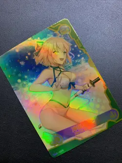 Okita Souji Fate Goddess CCG TCG SSR 004 Anime Waifu Card Girl Maiden Swimsuit - Image 4