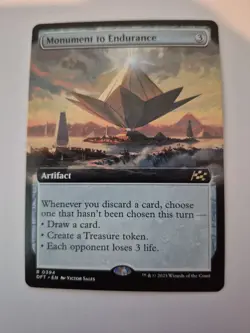 1x MTG - Monument to Endurance - Extended Art - 0394 Aetherdrift NM x1 - Image 1