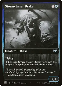 [MTG] Stormchaser Drake (Showcase) (349) (DBL) LP-HP - Image 1