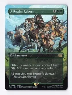 A Realm Reborn (Borderless) (Chocobo Track Foil) 566 (R) MTG FINAL FANTASY (FIN) - Image 1