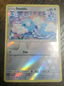 Swablu 57/70 Reverse Holo Common Dragon Majesty Pokemon 2018 MP - Image 1