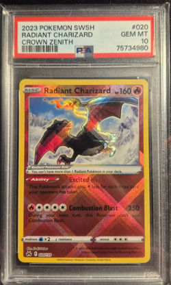 Pokemon Radiant Charizard 020/159 PSA 10 Grade - Image 1