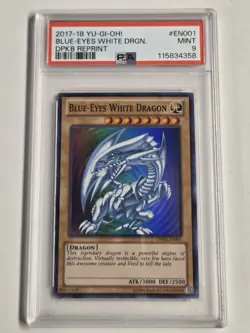 PSA 9 Blue-Eyes White Dragon DPKB-EN001 Super Rare Yugioh SDK Art Unlimited Mint - Image 1