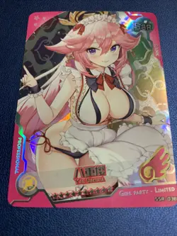 Yae Sakura Houkai Impact Foil Swimsuit Goddess Waifu Card Girl Holo Doujin Anime - Image 5