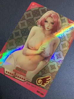 Sakura Haruno Naruto 014 Foil Swimsuit Goddess Waifu Card Girl Holo Doujin Anime - Image 3