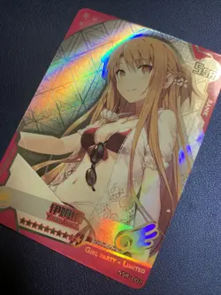 Asuna Yuuki Sao Sword 02 Foil Swimsuit Goddess Waifu Card Girl Holo Doujin Anime - Image 3