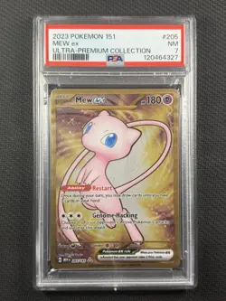 Pokemon Cards PSA 7 NM Mew ex Hyper Rare 2023 UPC Promo Ultra Rare 205/165 - Image 1
