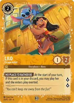 Lilo - Escape Artist - Promo NM Holofoil Disney Lorcana Promo Cards 25 - Image 1