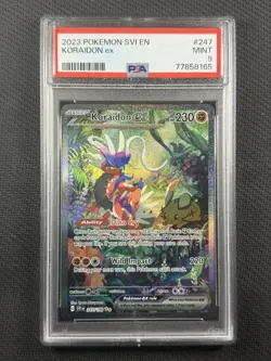 Pokemon Cards PSA 9 MINT Koraidon Ex 2023 247/198 SV1 Ultra Rare AR - Image 1