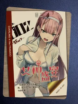 Zero Two 002 Darling In Franxx R Goddess Waifu Card Girl Holo Doujin Anime Foil - Image 2