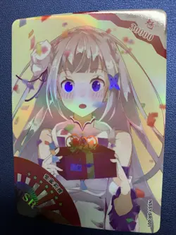 Emilia Re:Zero Maiden CCG TCG SSR Goddess Waifu Card Girl Holo Doujin Anime Foil - Image 1