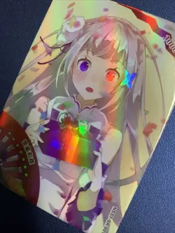 Emilia Re:Zero Maiden CCG TCG SSR Goddess Waifu Card Girl Holo Doujin Anime Foil - Image 3