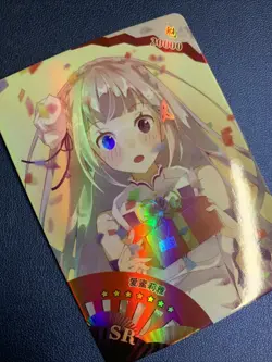 Emilia Re:Zero Maiden CCG TCG SSR Goddess Waifu Card Girl Holo Doujin Anime Foil - Image 4
