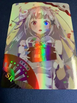 Emilia Re:Zero Maiden CCG TCG SSR Goddess Waifu Card Girl Holo Doujin Anime Foil - Image 5