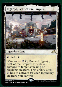 EIGANJO, SEAT OF THE EMPIRE KAMIGAWA: NEON DYNASTY NEO LEGENDARY LAND MTG 268 - Image 1