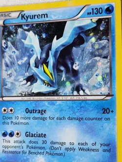 Played Kyurem - Holo #BW44 Black and White Promo Pokemon TCG - Image 3