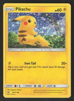 Pikachu 28/73 Holo Pokemon General Mills - Image 1