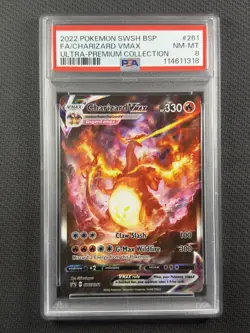 Pokemon Cards PSA 8 Charizard Vmax UPC Promo Swsh Ultra Rare 2022 #261 - Image 1