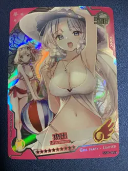 Illustrious Azur Lane 53 Foil Swimsuit Goddess Waifu Card Girl Holo Doujin Anime - Image 1