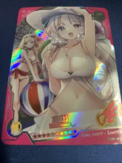Illustrious Azur Lane 53 Foil Swimsuit Goddess Waifu Card Girl Holo Doujin Anime - Image 5