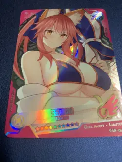 Tamamo No Mae Cat Fate Foil Swimsuit Goddess Waifu Card Girl Holo Doujin Anime - Image 5