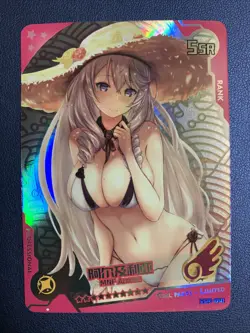 MNF Algerie Azur Lane Foil Swimsuit Goddess Waifu Card Girl Holo Doujin Anime - Image 1